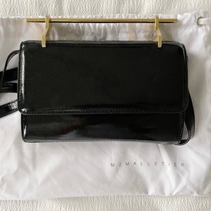 M2Malletier Patent Leather Crossbody Bag